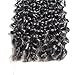 BLY Hair 100% Mongolian Kinky Curly Closure Virgin Remy Human Hair Double Weft Weave Lace Top Closure 4x4 Deep Curly Hair Extensions Natural Black Color (14 inches)