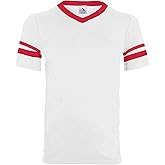 Augusta Sportswear Mens Sleeve Stripe Jersey, White/Red, Small US