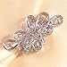 GULICX Silver Color Ribbon Luxury Cubic Zirconia Crystal Tear Drop Cluster Brooch Pin Clear White