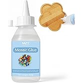WAN2TLK Mosaic Glue 100ml - Non-Toxic & Water Resistant, Clear Mosaic Tiles Glue Ideal for All Tiles & Surfaces