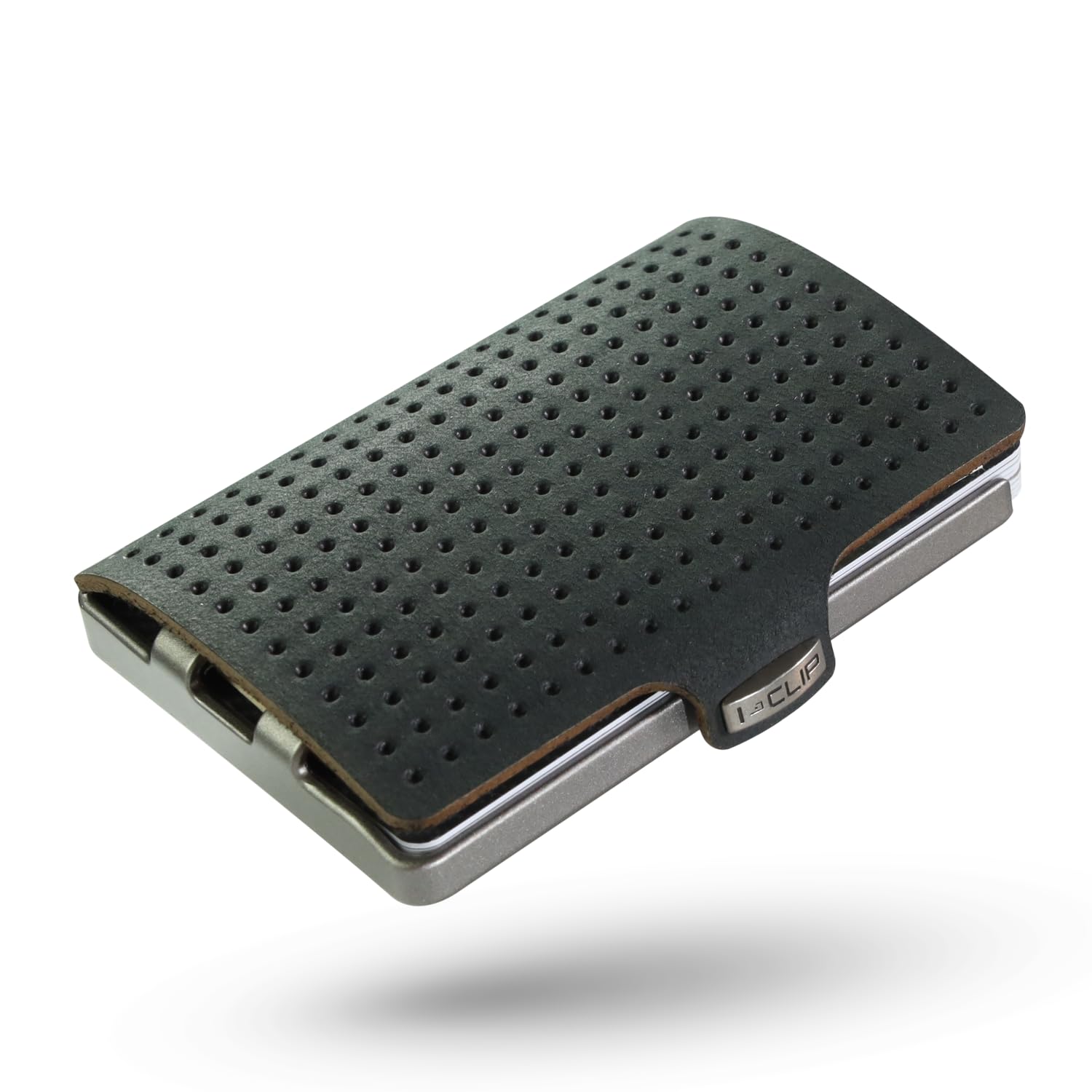 I-CLIP Original Mini Wallet - Slim Wallet - Leather Wallet - Cardholder - AdvantageR Silver Black