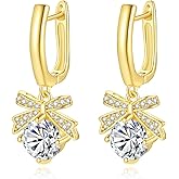 STAYLOVE Small Gold Drop Dangle Earrings for Women Hypoallergenic 14k Gold Plated Dainty Small Gold Huggie Hoop Earrings