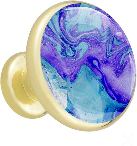 Farbe abstrakte Kunst Gold Metall Küche Schublade Schrank Knöpfe