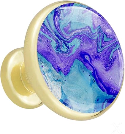 Farbe abstrakte Kunst Gold Metall Küche Schublade Schrank Knöpfe