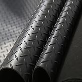 jxgzyy Diamond Plate Rubber Flooring Rolls 16.5 x3.3 Ft x 3 mm Heavy Duty Garage Floor Runner Rubber Trailer Garage Floor Mats for Garage Warehouse Gym Basement