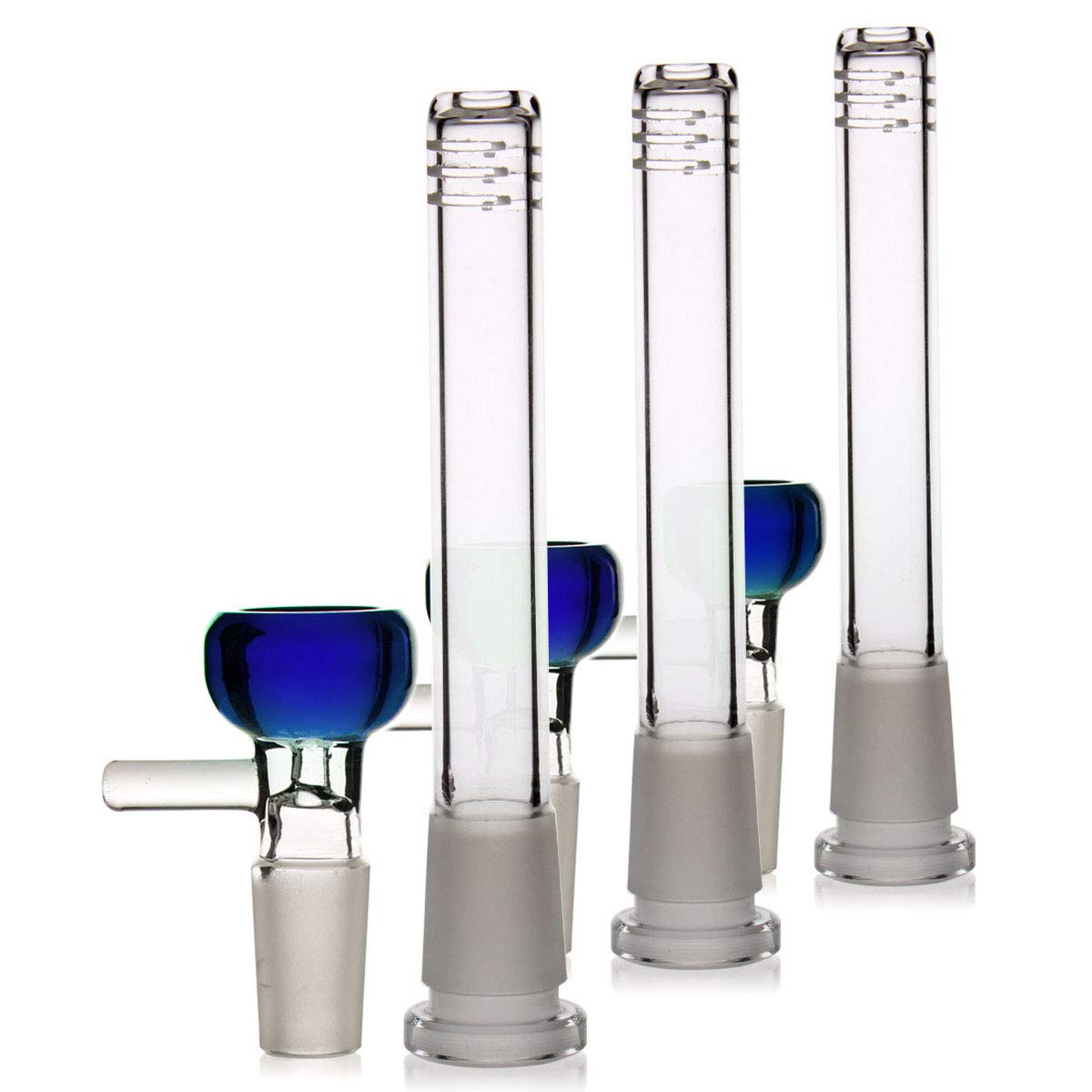 Glass Bong Bowl 14.5mm and downstem with Smoking Pipe, Accessories Glass Bongs Parts 3 downstem 14.5mm Smoking Pipe Bowls with Bongs Accessory Bowl