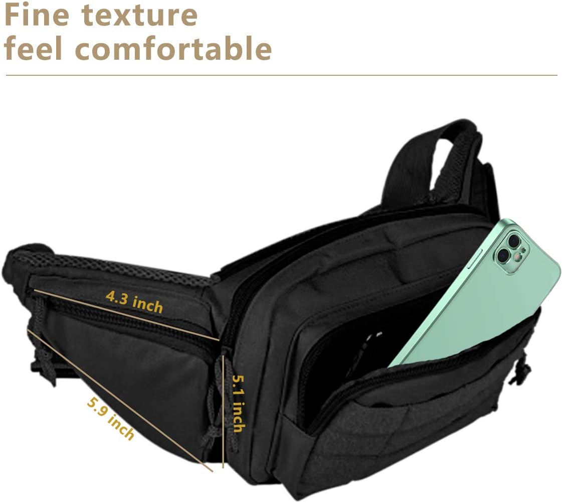 DMAIP Tactical Gun Case Concealed Pistol Pouch Carry Waist Bag Portable Handgun Holster Soft Pistol Cases (Black): Sports & Outdoors