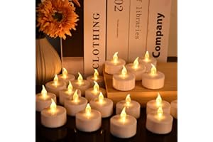 BIYANUO Tea Light, 150 Pack Flameless LED Tea Lights Candles Flickering Warm Yellow 200+ Hours Battery-Powered Tealight Candle. Ideal for Party, Wedding, Birthday, Gifts and Home Decoration (150 Pack)