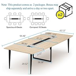 Tribesigns 8FT Conference Table, 94.48L x 47.24W x