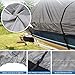 Leader Accessories 600D Polyester 5 Colors Waterproof Trailerable Runabout Boat Cover Fit V-Hull Tri-Hull Fishing Ski Pro-Style Bass Boats,Full Size (22'-24'L Beam Width up to 116'', Grey)