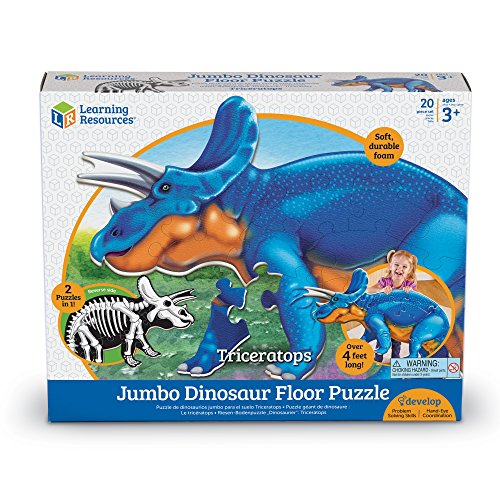 Learning Resources Jumbo Dinosaur Floor Puzzle, Triceratops