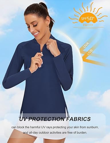 LURANEE Golf Shirt Women,Long Sleeve Tee Shirt Activewear Tops