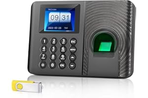 JIAN BOLAND Time Clock, Time Clocks for Employees Small Business, Clock in and Out Machine for Employees with Fingerprint, PIN No Monthly Fees with 8G U-Disk