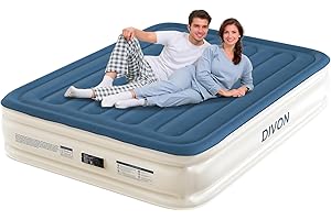 DIVON Air Mattress Queen with Built in Pump,15''High Inflatable Mattress,Quick Blow Up Mattress in 3 Mins,Upgraded Air Bed for Home, Guests & Camping,660lbs