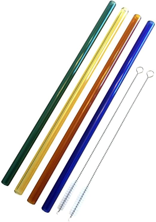 Reusable Non Toxic Eco Straw Straight Bent Pyrex Glass Drinking Straw Other Kitchen Dining Items Home Garden