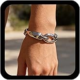 Xduargs Punk Chunky Cuff Bangle Bracelet Silver Cuff Open Bracelet Vintage Thick Cuff Bracelet Gothic Adjustable Bangle Bracelet Jewelry for Women