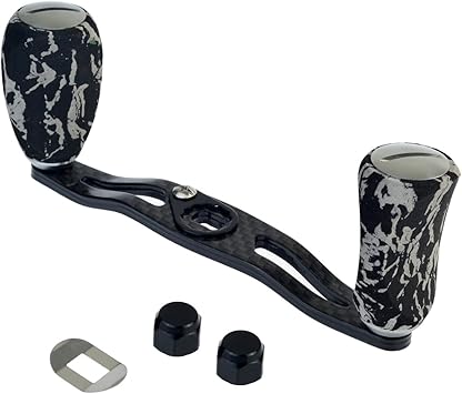 Amazon パワー ハンドル Cnomg ベイトリールハンドル 釣り用 5 8mmリールシャフト用 超軽量 精度良い カーボン Eva 製 ブラックカモ Cnomg スポーツ アウトドア