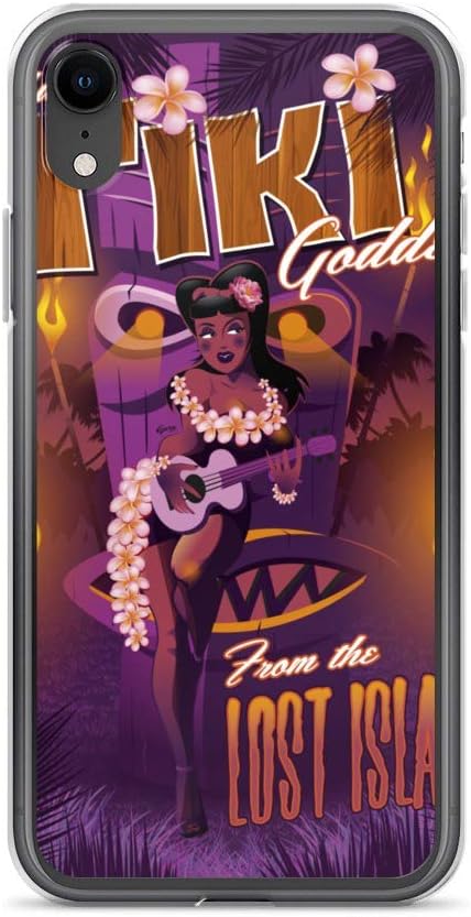 iPhone X/XS Case Anti-Scratch Animated Cartoon Transparent Cases Cover Ukulele Tiki Goddess Cartoons Caricature Crystal Clear