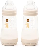 MAM Easy Start Anti-Colic Baby Bottles 2 Pack 260ml Self-Sterilising