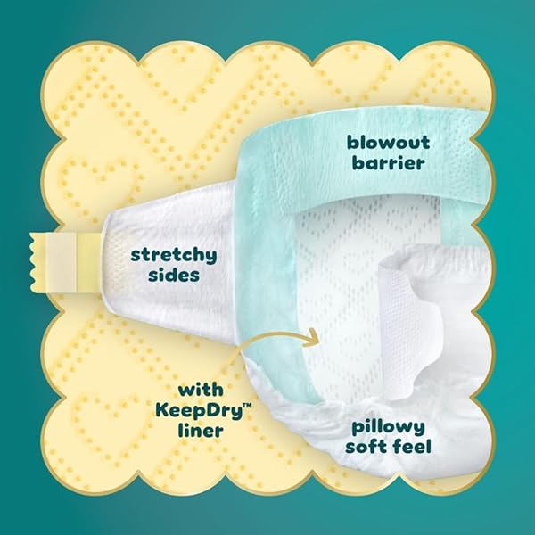 PAMPERS SWADDLERS DIAPERS, SIZE 4 (15-34 LBS), 120 COUNT, ABSORBENT, KEEPS BABY DRY AND COMFORTABLE, SKIN SAFE DISPOSABLE BABY DIAPER (PACKAGING MAY VARY)