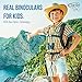 Compact Binoculars Set for Kids and Adults 8x21 with Case, Shockproof, Real Lens for High Clarity Educational