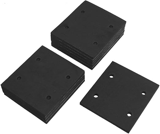 Zxhao Black Square Foam Adhesive Foam Replacement Sander Back Pad Sponge Gasket Rubber 10pcs