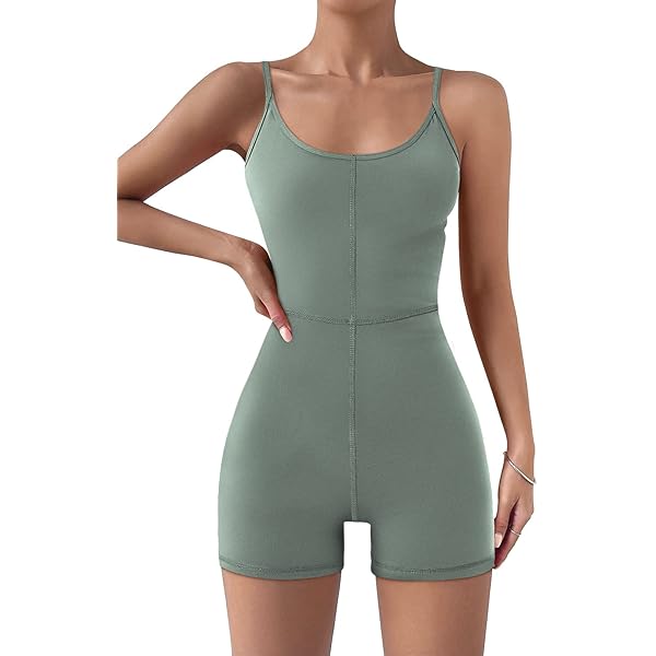 Workout Romper One Piece Shorts Romper Short Romper OQQ Women's