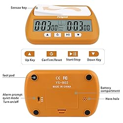 Feiyasi Digital Chess Clock Timer, Portable Digital