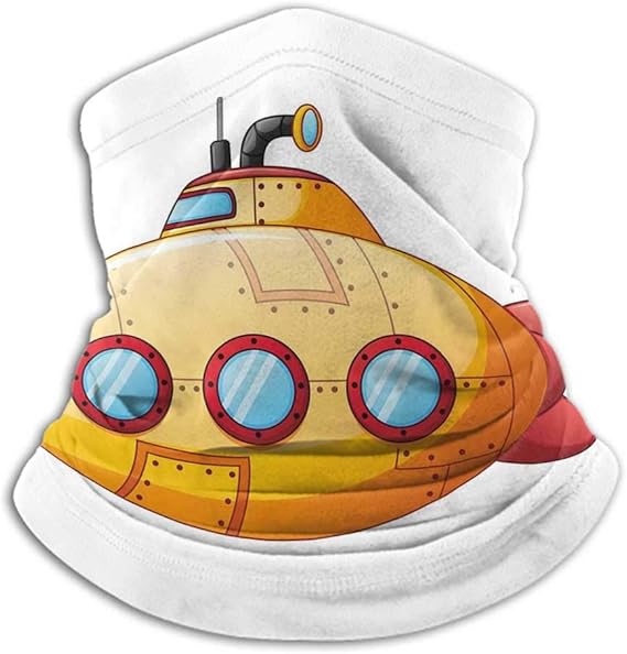 Amazon 女性用スカーフ 黄色 潜水艦 寒い天候の顔 オートバイスカーフ テーマデザイン カートゥーンスタイル 潜水艦のイラスト 10 X 12インチ オレンジとイエロー 服 ファッション小物 通販