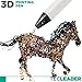 TECLEADER | 3D Printing Pen for Kids & Adults | Perfect Educational Toy for 3D Modeling, Printing and Doodling | Free Stencil EBook, 3 ABS Filaments & User Manual | Best Birthday Gift | Slim Design