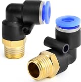 ERGAOBOY PL8-01 8mm Tube AD x 1/8 BSP Male Angle Fitting 2pcs