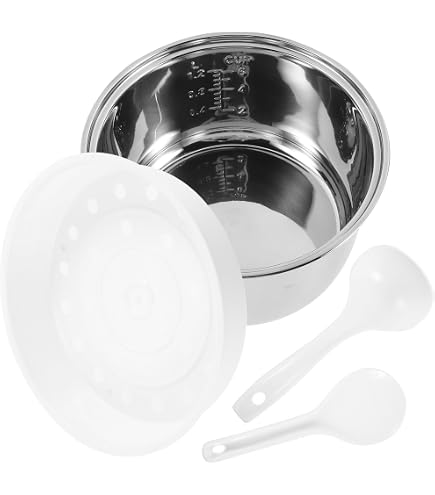 Pot Intérieur Acier Inoxydable 6L – Remplacement Cuiseur à Riz, Revêtement Anti-Adhésif Avec Échelle, Accessoire Cuisine