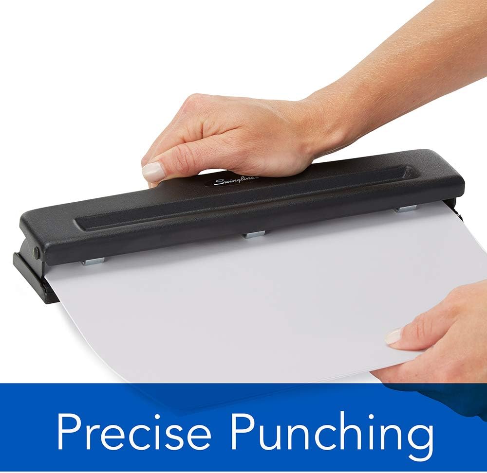 Swingline 2-3 Hole Punch, Semi-Adjustable, Light Duty Hole Puncher, 10 Sheet Punch Capacity, Black (74015) : Hole Punch : Office Products