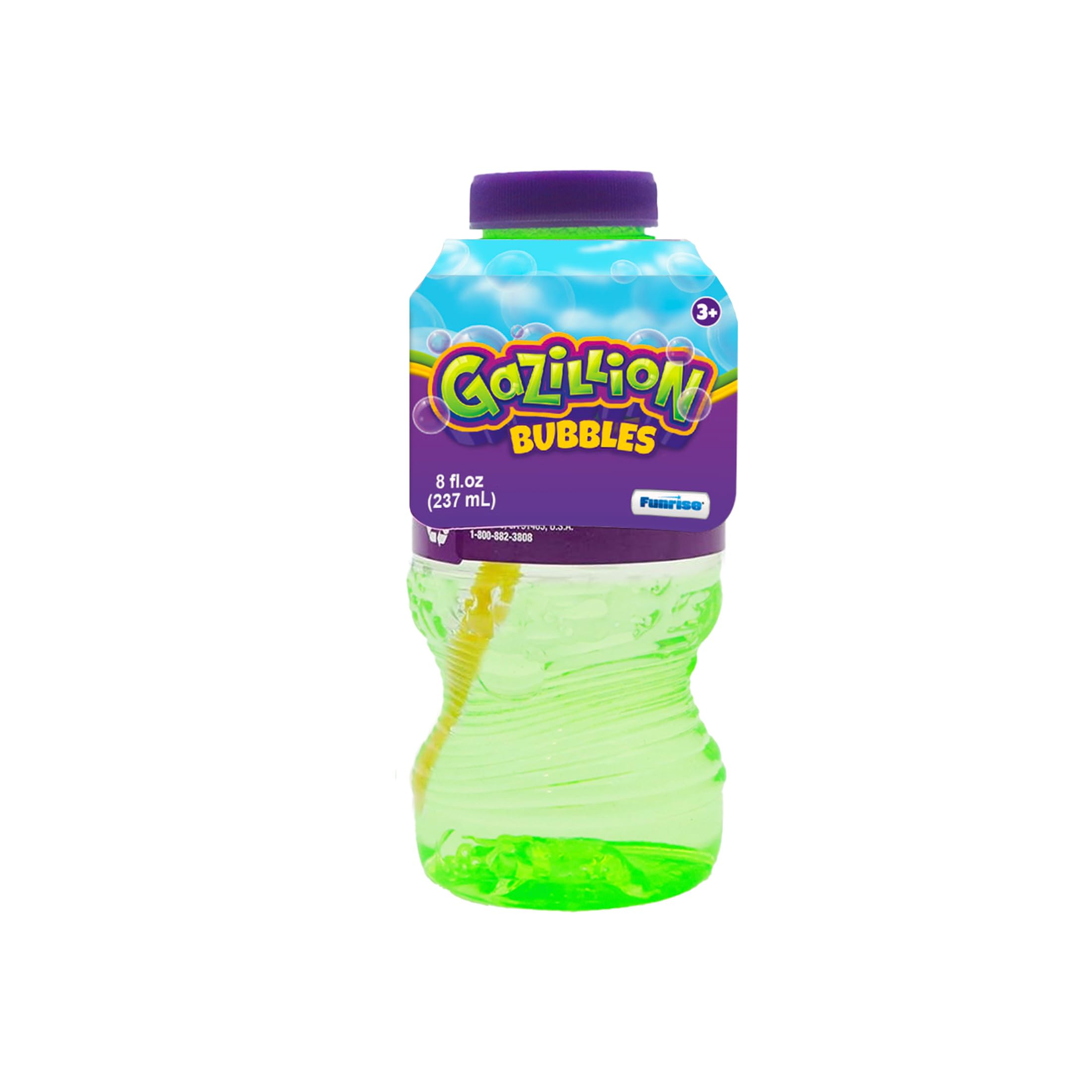 Gazillion 8 Ounce Bubble Solution 4 Pack - Great Bubbles for Kids, Great for Kids Parties, Non-Toxic & Safe, Green