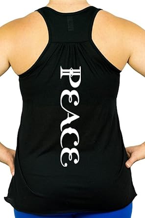 Women S Yoga Tank Tops Peace Workout Flowy Racerback Womens Yoga Tops At Amazon Women S Clothing Store