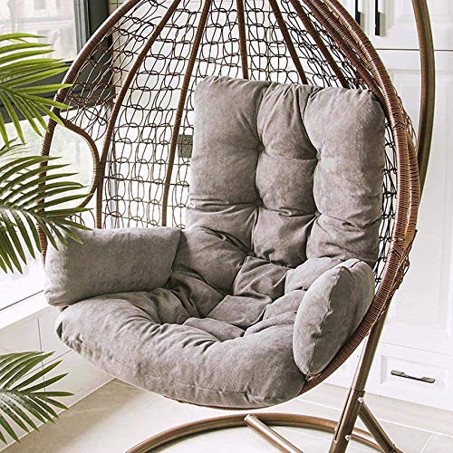 HUHUA Wicker Rattan Patio-Schaukelstuhlkissen, Outdoor Hängesessel Schaukel Sitzkissen, Dickes Nest Hängesessel…