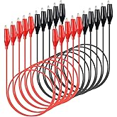 Gebildet 10pcs Alligator Clips Electrical, 0.5mm² /20AWG Wire, Insulated Test Leads with Alligator Clips, Soldered Double-End