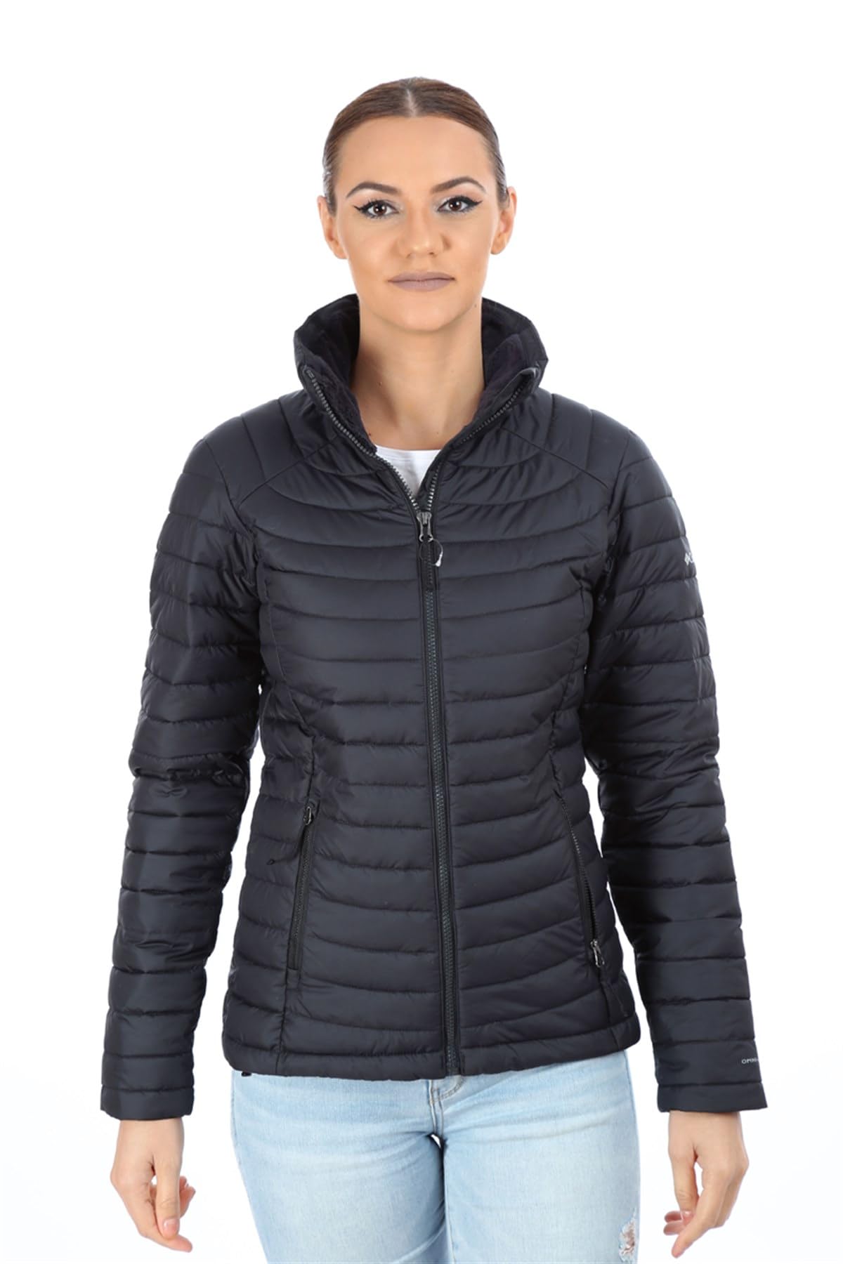 Columbia White Out ll Omni Heat Jacket Puffer para mujer (S, negro)