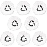 Spin Mop Head Refills for Vileda, fit O-Cedar Spin Mop, Easy Wring Mop Replacement, Microfiber Triangle Replacement Pads, Whi