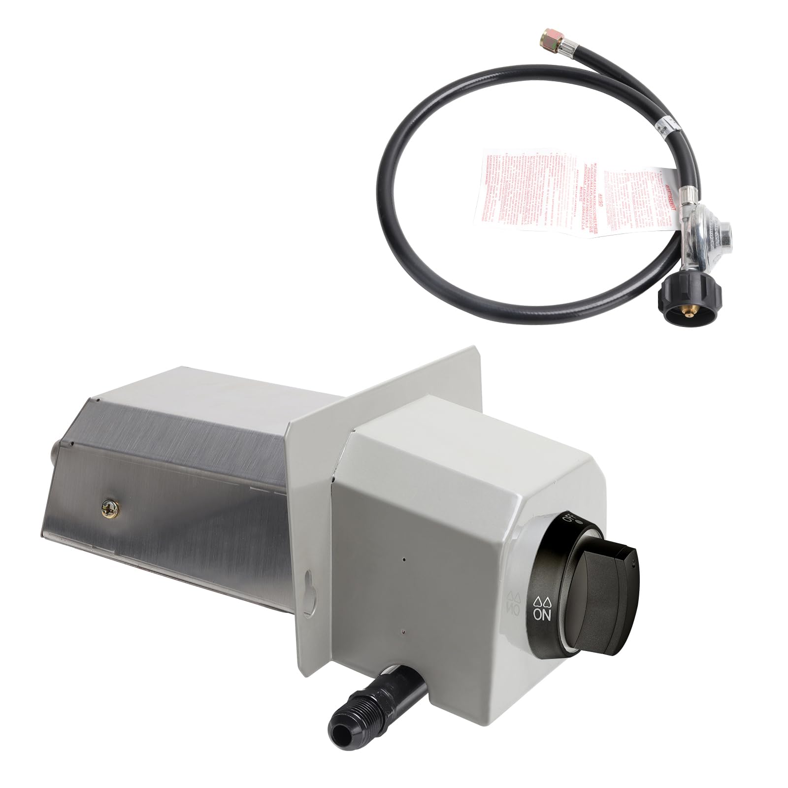 Photo 1 of Outspark Gas Burner for Ooni Karu 12 Pizza Oven Gas Burner Attachment,Pizza Oven Accessories for Ooni Fyra 12 with Gas Converter and Propane Connection Valve Hose