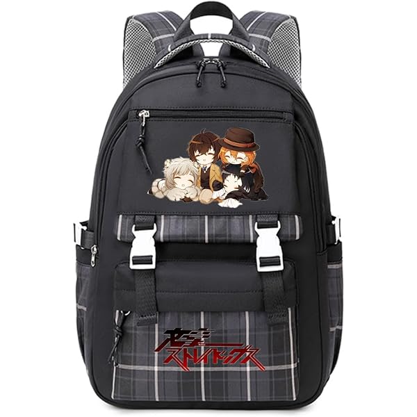 Sac à Dos Unisexe Bungo Stray Dogs - Sac école Ou Voyage - Taille Large (Toile De Nylon) - Neuf Sans étiquette
