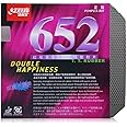 DHS 652 Short Pips-Out Table Tennis Rubber, DHS Pimples Out Pingpong Rubber with Sponge, Short Pimples