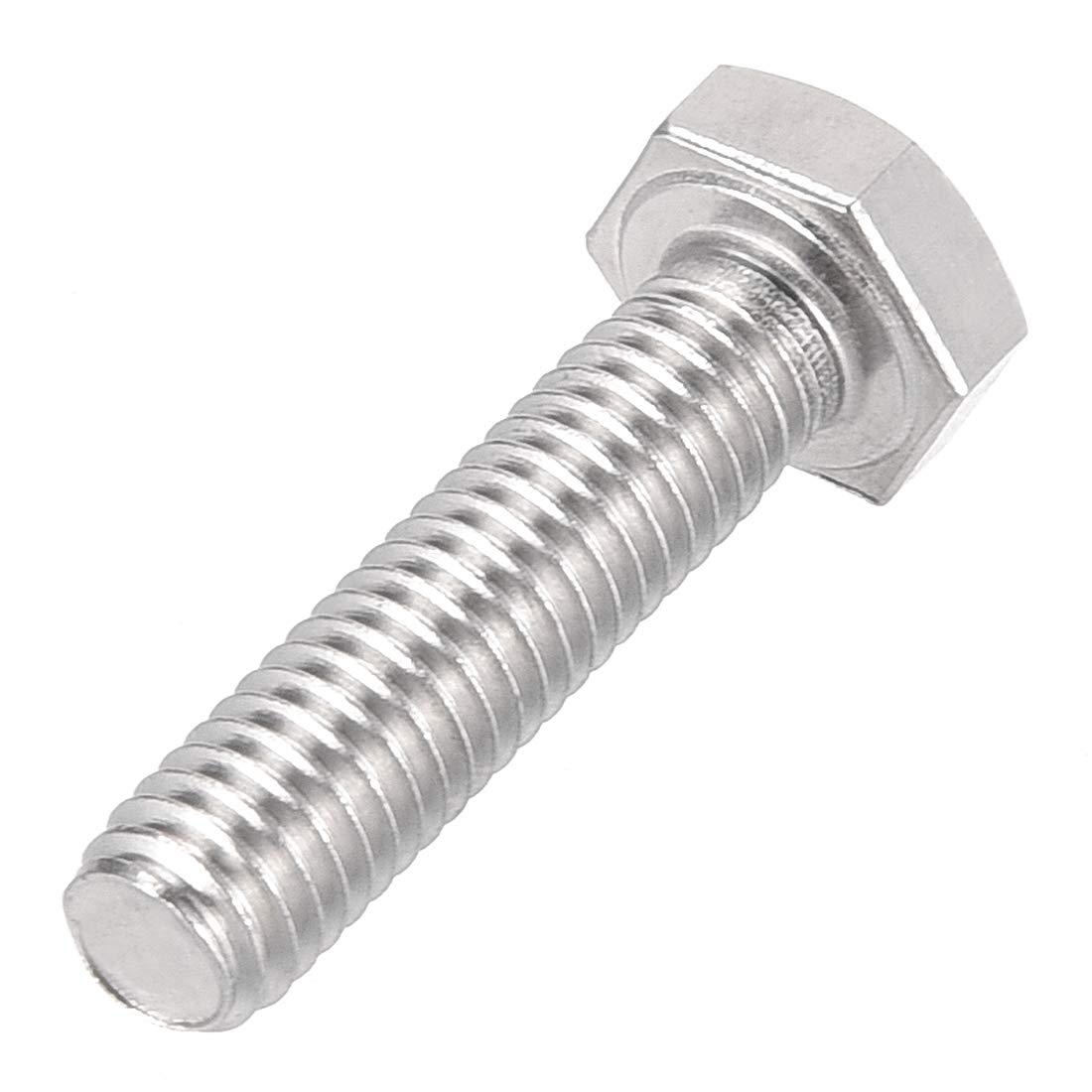 Fasteners uxcell M6 Thread 25mm 304 Stainless Steel Hex Left Hand Screw