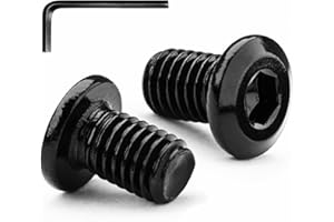 M5 x 10mm Flat Head Hex Socket Cap Screws Furniture Bolts, Stainless Steel 18-8 (304), Black Oxide, Countersunk Connector Scr