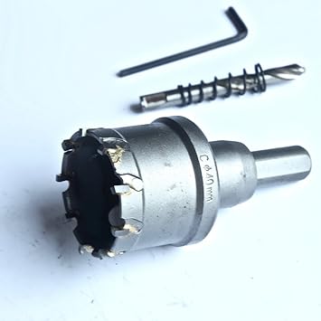 Generic 1PC of Industrial quty 40mm TCT Hole Saw core bit for Stainless Steel Hole Drilling&Opening with Triangle Handle 10-12mm