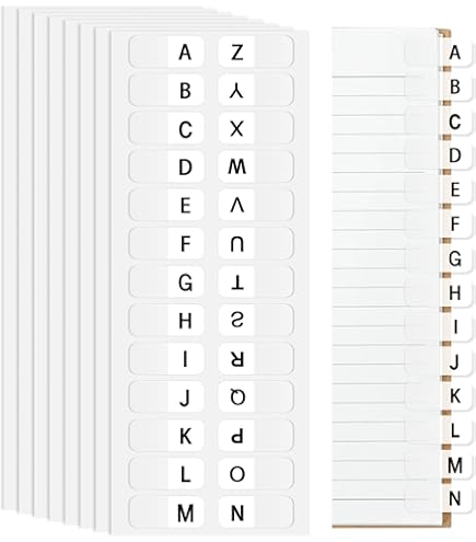Amazon.com : Redi-Tag Alphabetical Tabs, A - Z Pre-Printed Divider