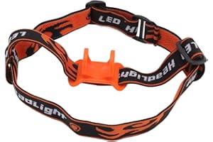MAVIS LAVEN Elastic Headlamp Strap, Adjustable Nylon Silicone Holder for 22mm to 32mm Flashlight, Ideal for Camping Hiking an