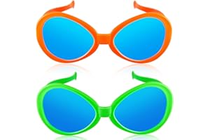 Flutesan 2 Pcs Giant Sunglasses Jumbo Clown Glasses Funny for Adults Photo Props for Halloween Party
