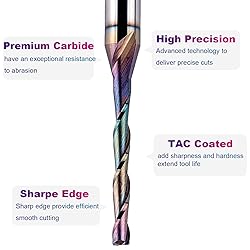 SpeTool Upcut Spiral Router Bit 1/8 Inch Cutting