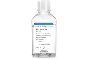 CRYOKING PBS 1X Buffer 500 mL, Phosphate Buffered Saline, pH 7.4, Sterile 0.1 µm, Ready-to-Use Laboratory Buffer Solution for Washing, Dilution, and Sample Handling